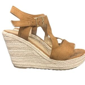 Tan Suede Women's Wedges